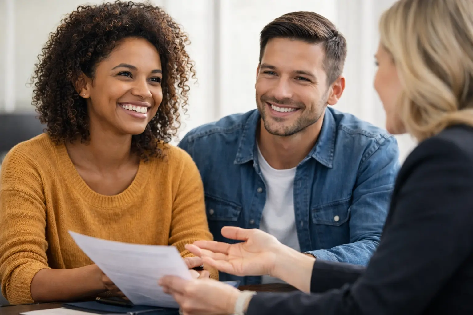 Professional advisor reviewing information